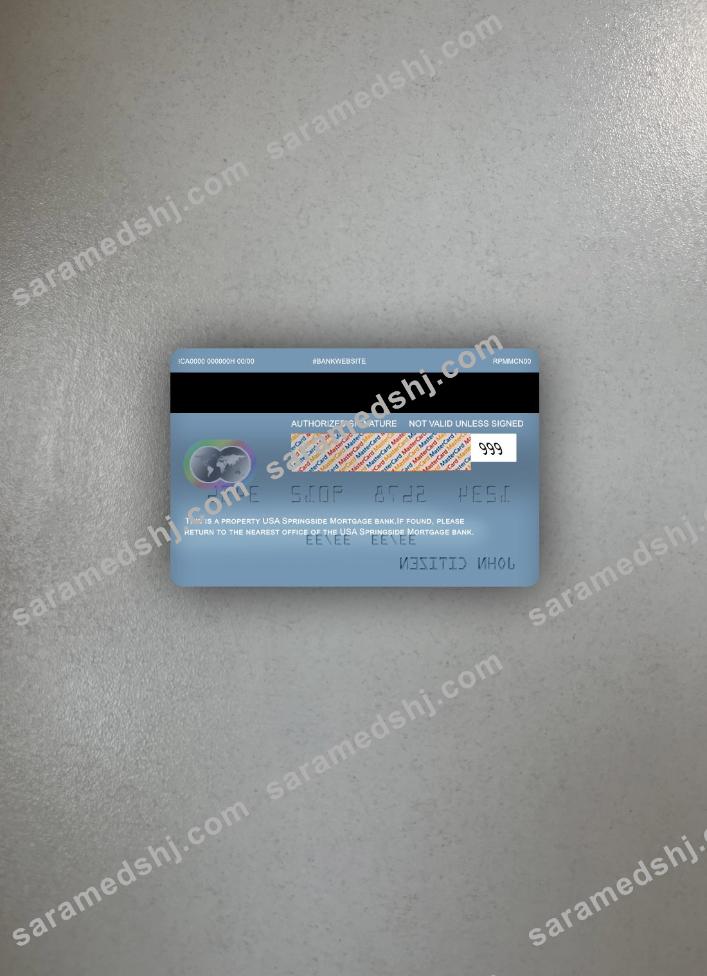 USA Springside Mortgage bank mastercard photolook back